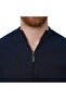 Men's Cotton - Acrylic Texture Stitch Mock Neck Raglan Cardigan - 2