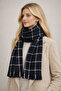 Scarf Women's Soft - Checkered Winter Plaid Shoulder Shawl - 2