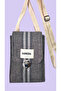 Brown Striped Multi-Purpose Small Shoulder Bag with Compartments - 3