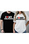 Double Matching Set 1 Men's Model Valentine's Day Printed Relaxed Fit T-shirt