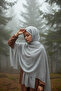 Fashion Cashmere Striped Glitter Shawl - 6