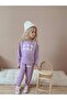Girl's Striped Sweatshirt and Sweatpants Winter Set - 3
