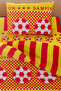Yellow Red Single Fan Duvet Cover Set - Soft Cotton Texture - 6