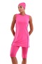 Women's Zero Sleeve Closed Hijab Swimsuit (Built-In Chest Pad Available Inside) - 6