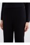 Lcw Comfort Black Elastic Waist Women's Knitwear Trousers W5K936Z8 - 3