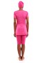 Women's Short Sleeve Closed Hijab Swimsuit (Built-In Chest Pad Available Inside) - 7