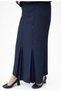 Hijab Plus Size Leather Detailed Lining 3 Pleated Puerto Rican Fabric Mother Skirt - 2