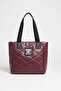 Women's Quilted Shoulder Bag - Hand and Shoulder Bag Width 37 cm Length 30 cm Depth 9 cm