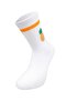 Women's Pineapple Patterned Corded Fabric Socks White - 4