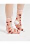 Women's Japanese Korean Style Transparent Socks Magnolia Pattern - 2
