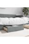 Bed Drawers 2 pcs Light Grey Engineered Wood and Fabric