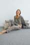Plus Size Leopard Print Buttoned Pajama Set - 8