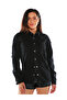 Women Black Ripped Denim Jacket - 5