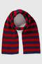 Navy Blue Men's Ek_Logo Label Detailed Color Block Scarf Model Code: (1370Hu00B252)