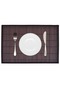 6 Bamboo Placemats 30 x 45 cm Dark Brown