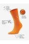 Orange Colored Plain Mercerized Socks - 2