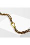 Natural Stone Gold Silver Steel Men's Bracelet - 2