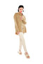 Women Oversized Denim Shacket in Khaki - 2