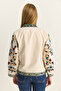 Women's Multicolor Stand Collar Mix Embroidery Ethnic Pattern Long Sleeve Jacket 3005 60283897 - 8