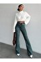 GREEN TINTED FLARED-LEG JEANS - 5