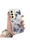 Samsung Galaxy S24 Fe Compatible Hard Acrylic Back Silicone Edge Lens Protection Butterfly Case