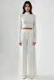 High Waist Wide Leg Pleated Palazzo Pants - 2