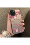 iPhone 15 Pro Compatible Hard Acrylic Back Silicone Edge Lens Protection Butterfly Case - 3