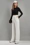 High Waist Lycra Velcro Closure Crepe Palazzo Trousers - 5