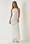 Textured Halter Neck Maxi Dress - 3