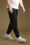 Men's Black Parachute Fabric Sweatpants |   Sports Model with Elastic Cuffs, Zipper and Back Pocket - 7