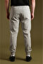 Men's Gray Parachute Fabric Sweatpants |   Sports Model with Elastic Cuffs, Zipper and Back Pocket - 7