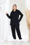 Plus Size Full Stretch Fabric Lace-Up Hooded Sleeve Piped Trend Elastic Waist Pocketed Pipe Leg Suit - 5
