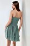 Strapless Ruffle Back Gips Mini Dress - 5