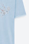 Men's Light Indigo Slim Fit Slim Fit 100% Cotton Printed Polo Collar T-Shirt - 8