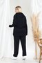 Plus Size Full Stretch Fabric Lace-Up Hooded Sleeve Piped Trend Elastic Waist Pocketed Pipe Leg Suit - 7