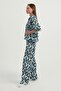 Draped Short Sleeve Satin Boho Shirt - 4