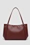 Women's Faux Leather Shoulder Bag Vy016Beige Length 27cm Width 41 cm Depth 10 cm