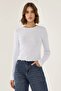Slim Fit Crew Neck Basic Blouse - 2