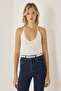Halter Neck Jersey Crop Top - 3