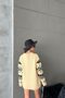 Crew Neck Patterned Oversize Sweater - 5