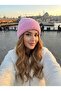 Unisex New Season Premium Soft Corded Fabric Beanie Pink - 2