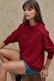 Oversize Crew Neck Basic Sweatshirt - 2