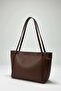 Women's Faux Leather Shoulder Bag Vy016Beige Length 27cm Width 41 cm Depth 10 cm