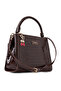 Limited Edition Brown Women's Shoulder Bag with Snap Closure and Adjustable Detachable Strap