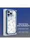 iPhone 15 Pro Max Compatible Camera Protected Transparent Soft Silicone Phone Case Flower Pattern - 3