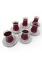Gold Gilded Glass Tea Cup Set of 6 – Hand Cut Boutique Series - 5