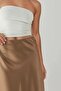 High Waist Satin Midi Skirt - 3