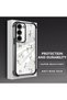 Samsung Galaxy S23 Compatible Camera Protected Transparent Soft Silicone Phone Case Flower Pattern - 3