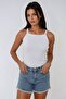 Halter Neck Ribbed Basic Top