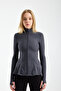 Winmoda Mock Neck Full Zip Flywheel Detailed Sports Jacket – Flexible Textured Everyday Use - 5